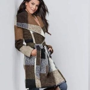 VENUS Elegant Brown, Cream and Black Coat